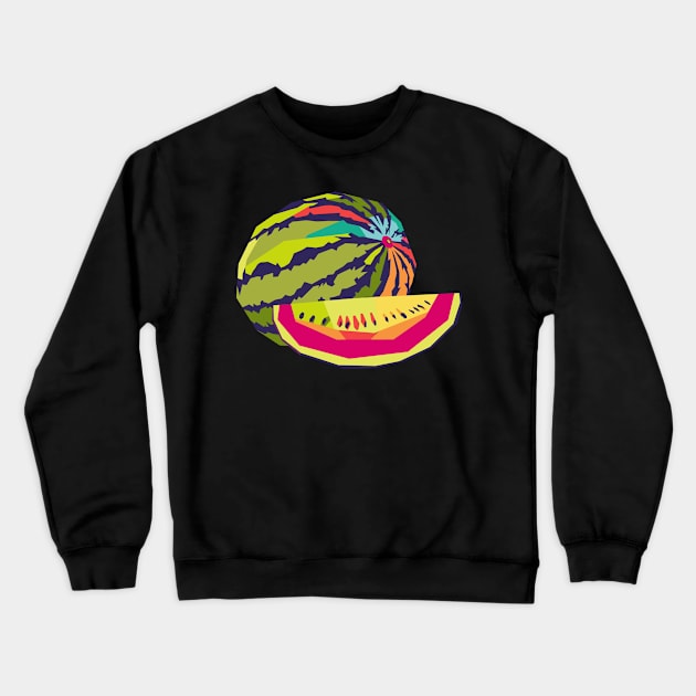 watermelon pop art Crewneck Sweatshirt by cool pop art house